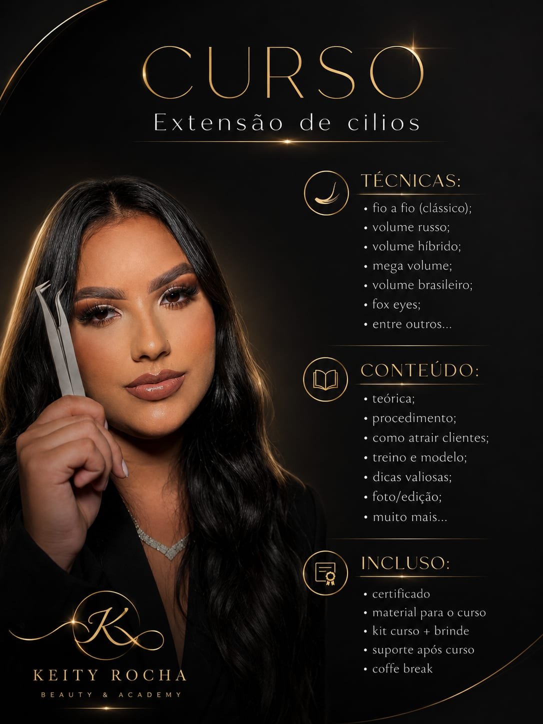 Curso Extensão de Cílios — Keity Rocha Beauty Academy